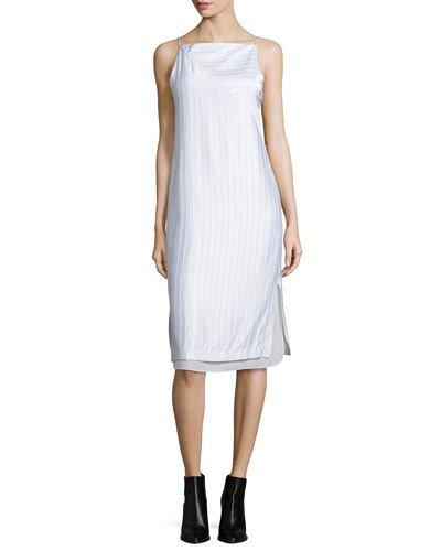 Layered Raised-seam Satin