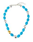 One-of-a-kind Galapagos Turquoise-bead Necklace