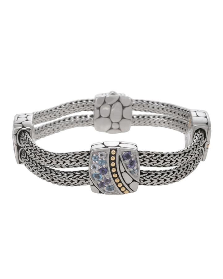 Kali Lavafire Mixed-stone Silver Bracelet