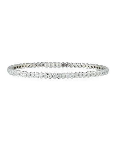 18k White Gold Channel-set Diamond Bangle