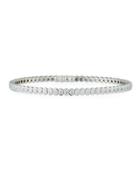 18k White Gold Channel-set Diamond Bangle
