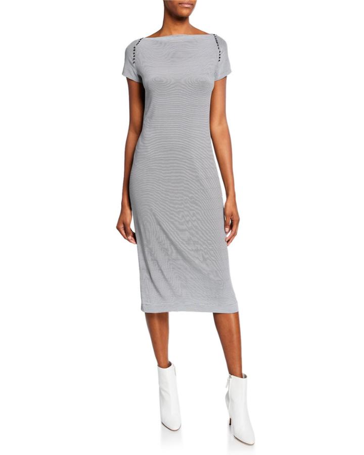 Stripe Midi Dress With