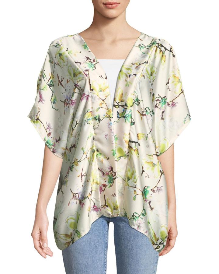 Cherry-blossom Charmeuse Kimono