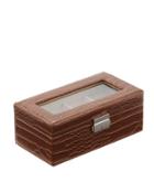 Crocodile-embossed Faux-leather Watch Box