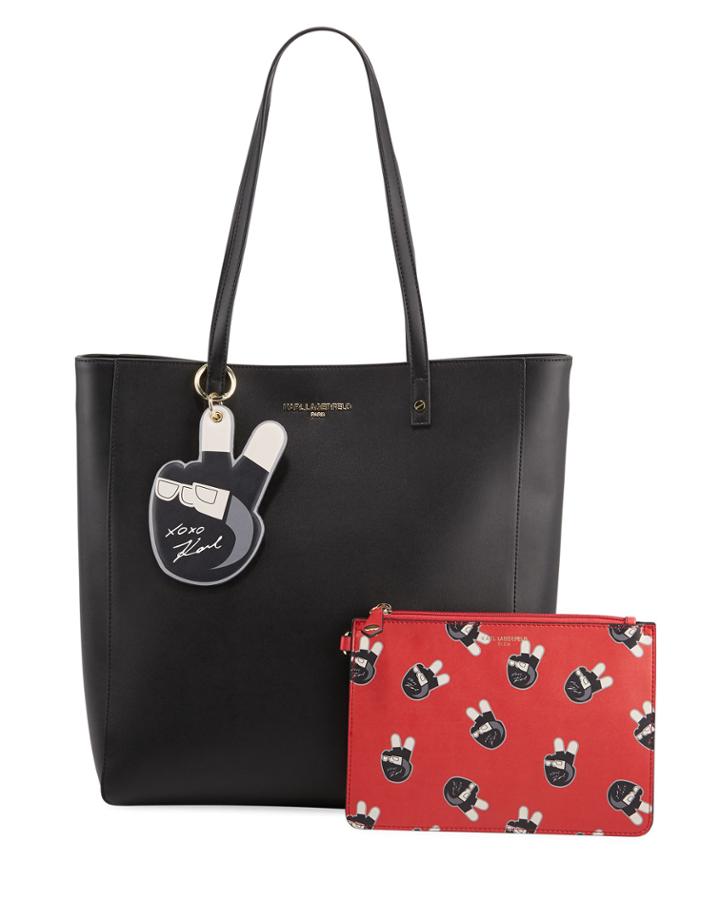 Amour Top-handle Logo Patch Tote Bag