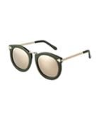 Super Lunar Oversized Round Acetate/metal