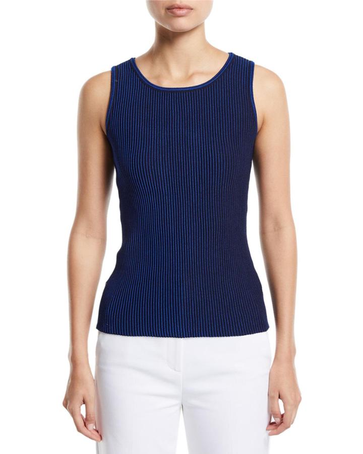 Charlotte Scoop-neck Ribbed Tank