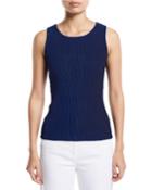 Charlotte Scoop-neck Ribbed Tank