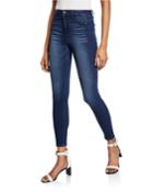 Dark Wash Distressed High-rise