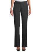 Mini-plaid Straight-leg Pants