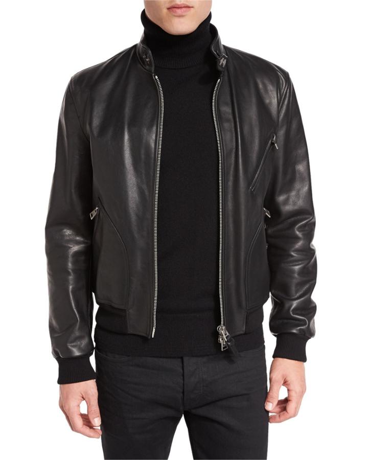 Icon Leather Biker Blouson Jacket