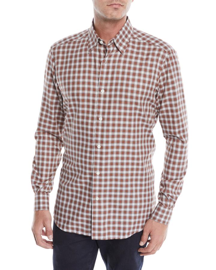Men's Woven Plaid Button-down