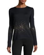 Lightweight Embellished Santana-knit