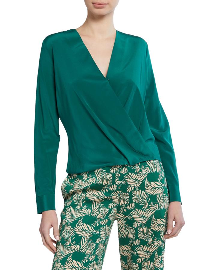 Marci Long-sleeve Drape-front