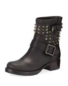 Rockstud Leather Ankle
