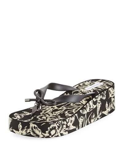 Floral Wedge Platform