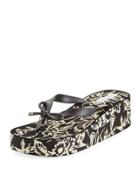 Floral Wedge Platform
