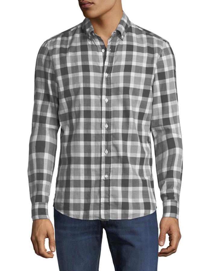 Men's Leisure-fit Gingham Twill Sport