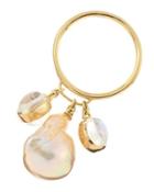 Moonstone And Freshwater Pearl Ring