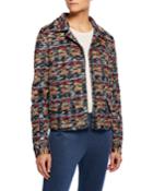 Painterly Tweed Knit Jacket