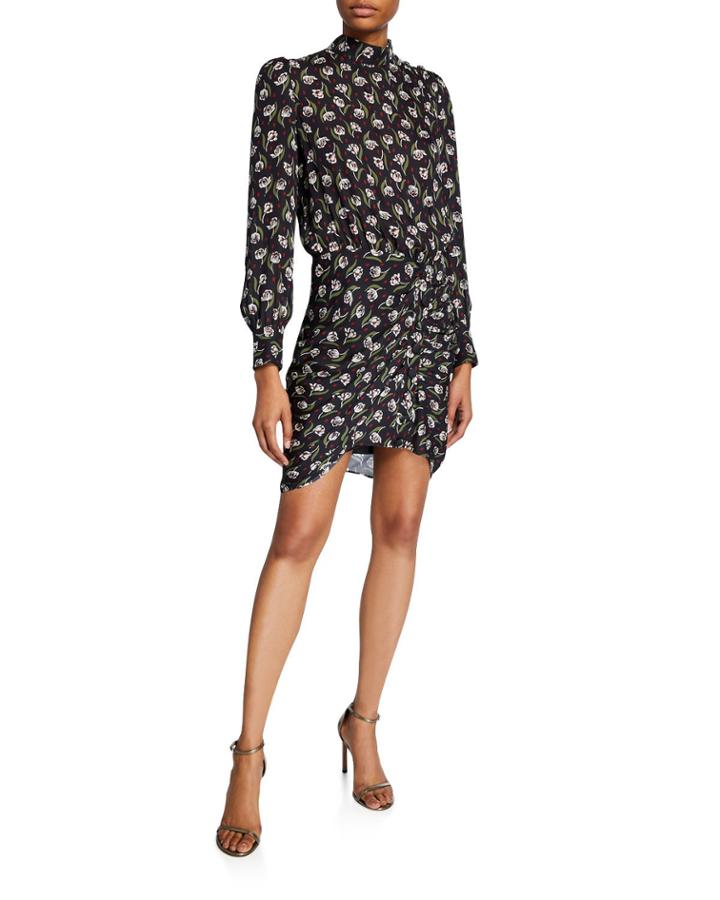 Cadence Floral High-neck Dress