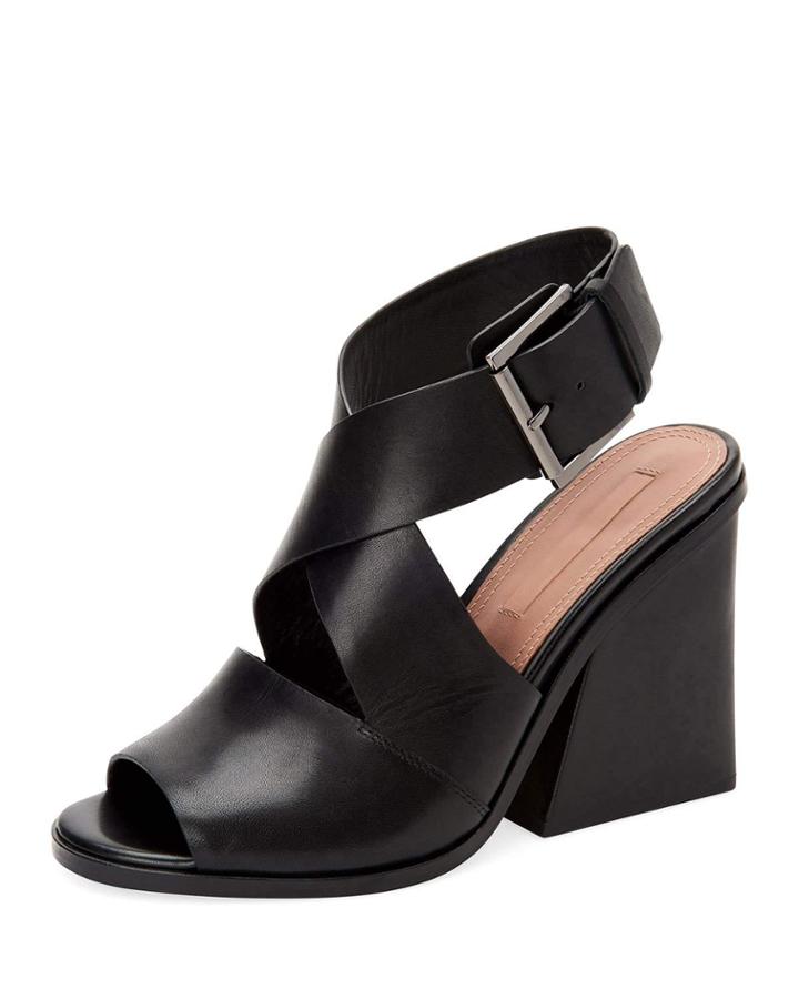 Sara Block-heel Leather