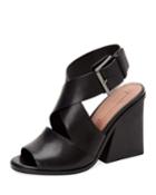 Sara Block-heel Leather