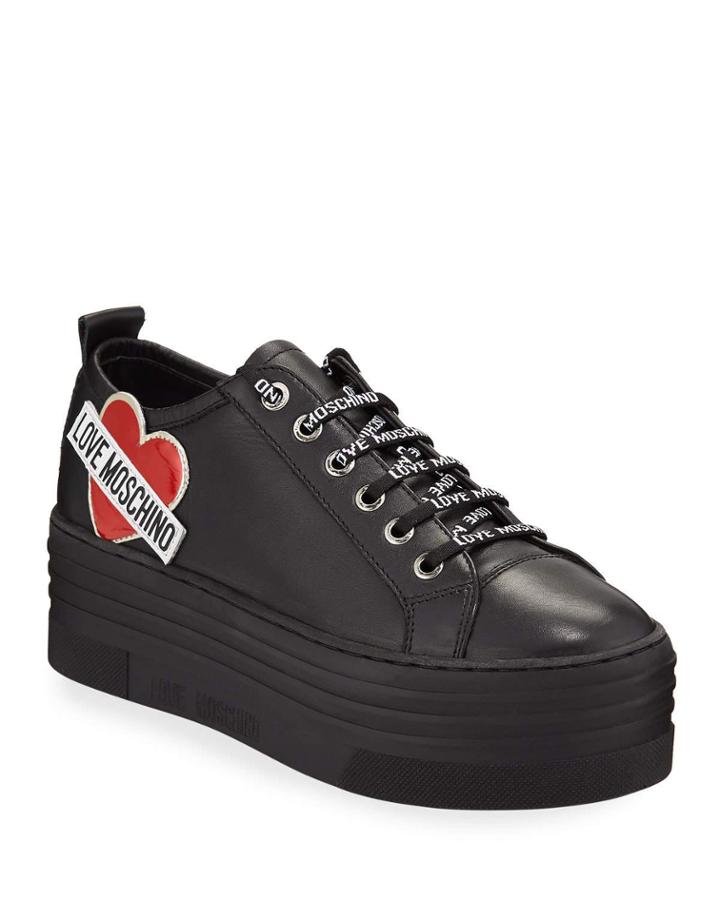 Heart Patch Low-top Platform