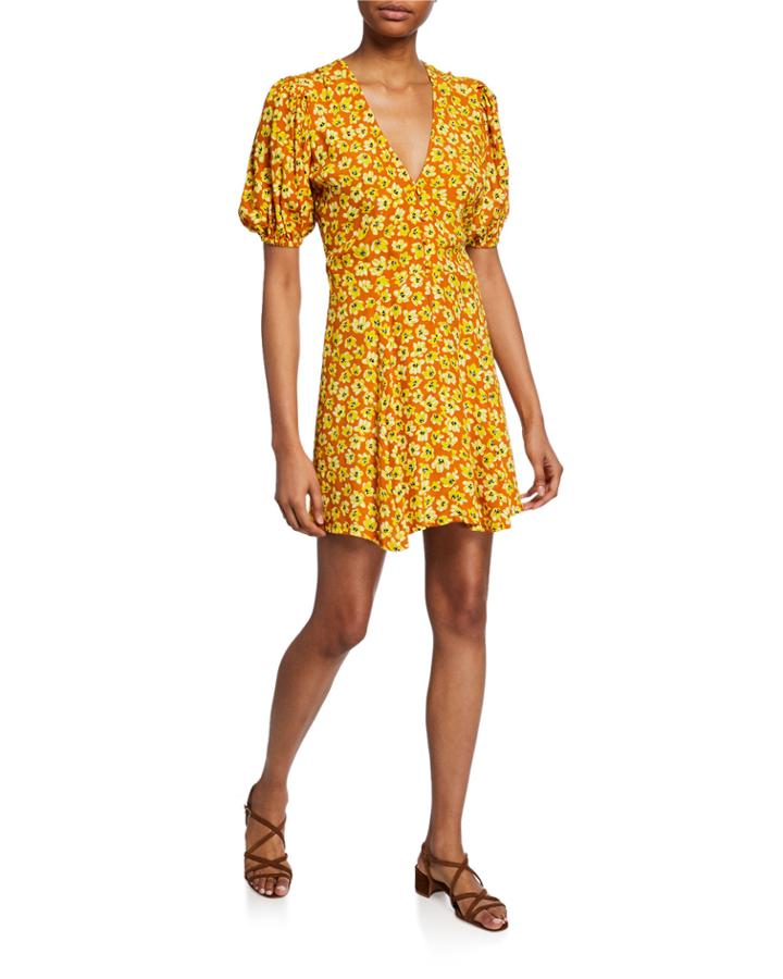 Ilia Floral Puff-sleeve