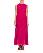 V-detail Sleeveless A-line Gown, Pink