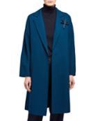 Carmelina Open-front Wool Jacket With Pin