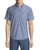 Men's Hand-drawn Geo-print Short-sleeve