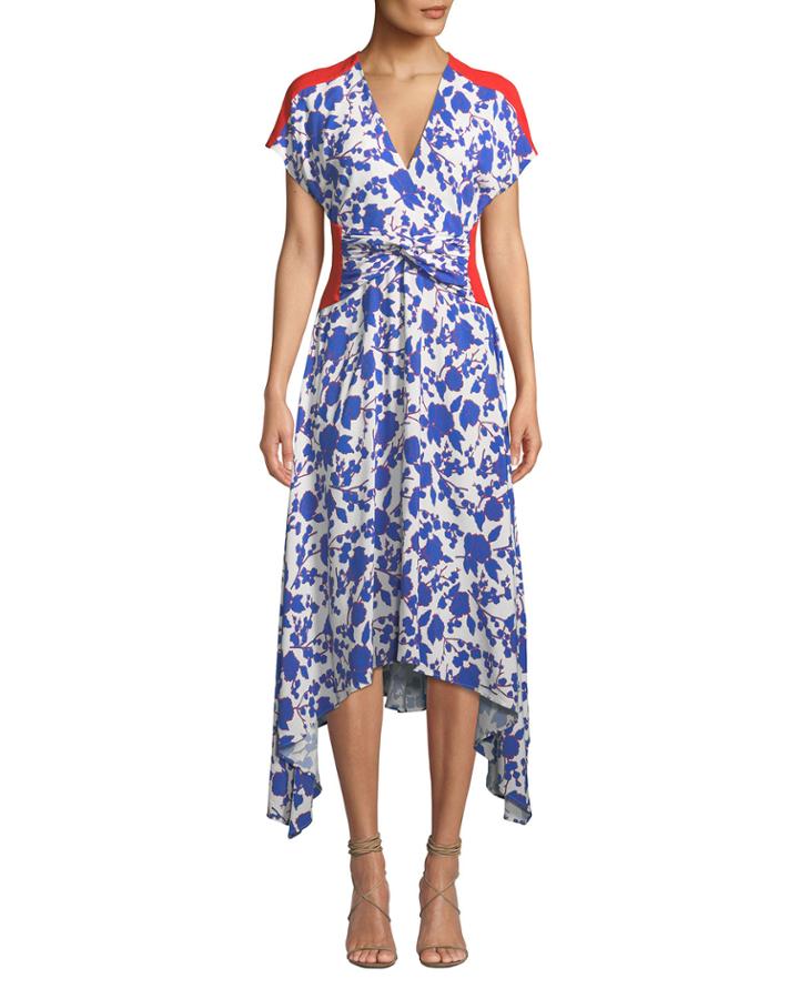 Floral Twist-front Asymmetrical