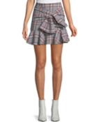 Draped Flounce Picnic Plaid