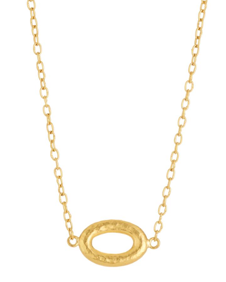 24k Gold Galahad Single Station Necklace