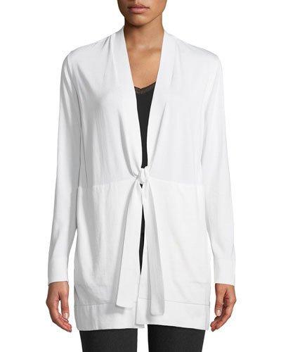 Lace-back Tie-front Cardigan