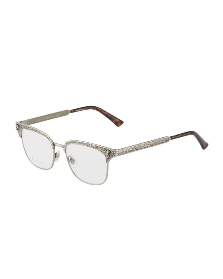 Metal Brow-line Optical Glasses