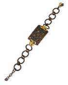 Old World Rectangular Diamond Pave Chain Bracelet