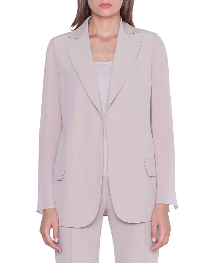 Alea Chiffon-sleeve Open Jacket
