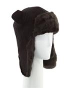 Kitty Knit Trapper W/ Faux Fur
