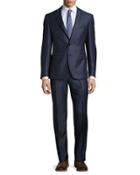 Reyno/wave Extra Slim Wool Two-piece Suit, Open Blue