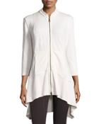 Cadie High-low Zip-up Jacket,