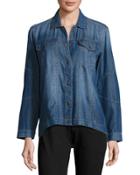 Long-sleeve Snap-front Denim