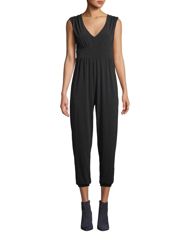 Stretch Jersey Sleeveless Jumpsuit