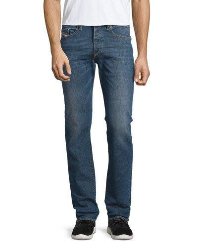 Buster Faded Straight-leg Jeans, Blue
