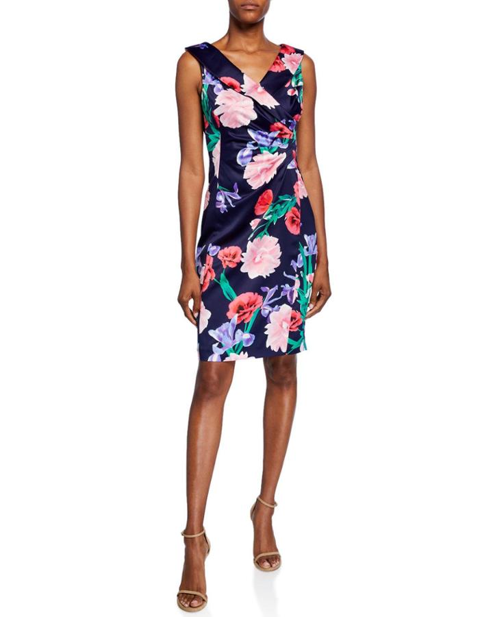 Floral Side Draped