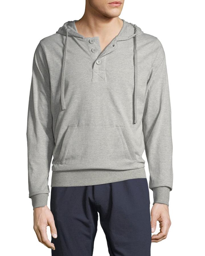 Men's Lightweight Henley Hoodie