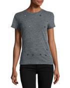 Jersey Short-sleeve Beaded T-shirt