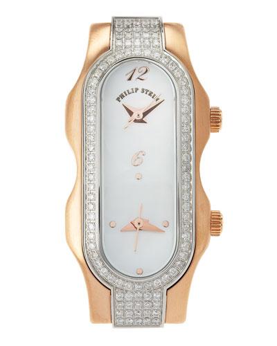 Signature Double-dial Diamond Timepiece,