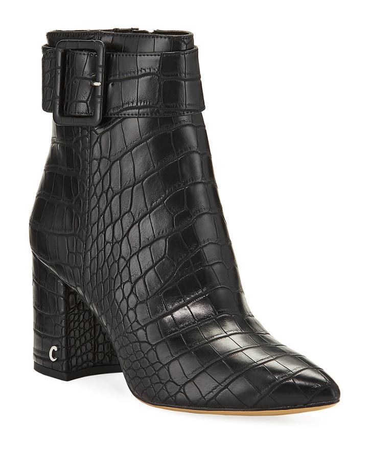 Hardee Buckled Mock-croc Booties
